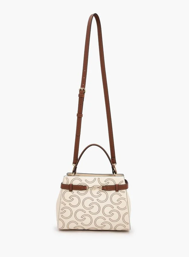 Celeste Monogram Embroidered Tote Bag with Adjustable Strap